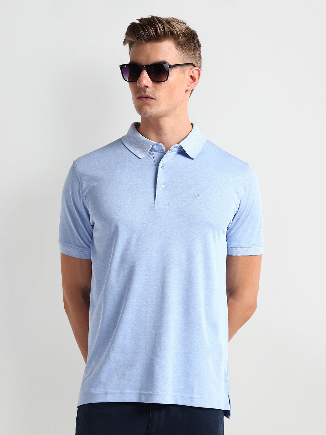 

Arrow Polo Collar Short Sleeves T-shirt, Blue