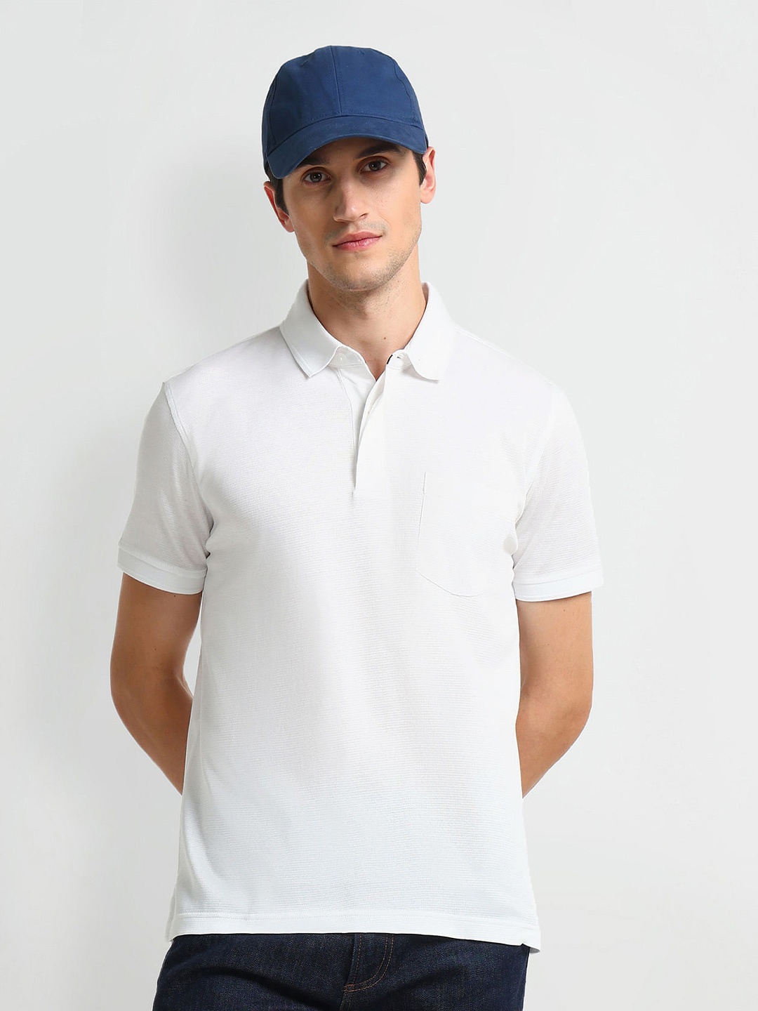 

Arrow Polo Collar Short Sleeves T-shirt, White