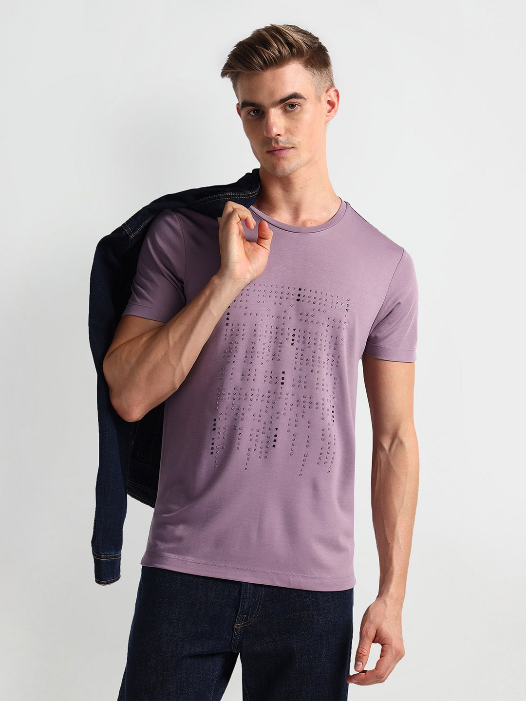 

Arrow New York Typography Printed T-shirt, Purple