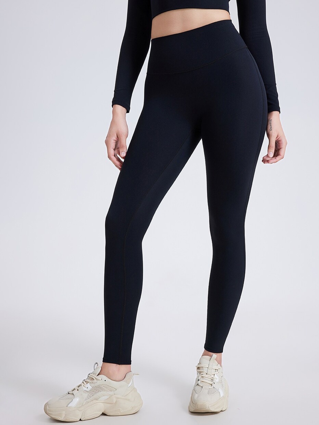 

JC Collection Dry Fit Ankle Length Gym Tights, Black