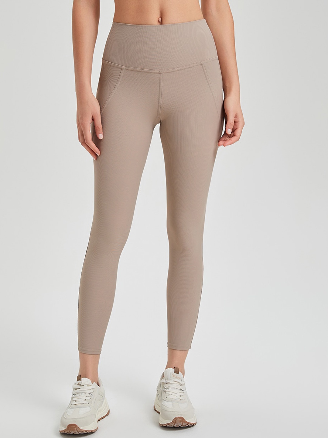 

JC Collection Dry Fit Ankle-Length Gym Tights, Khaki