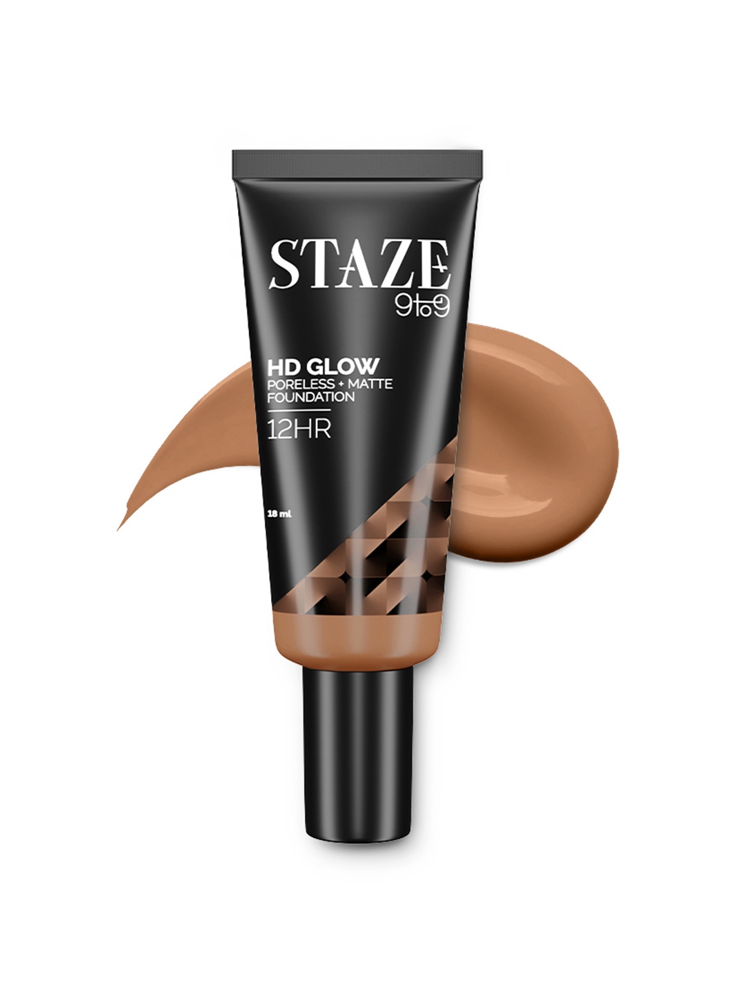 

STAZE 9to9 HD Glow Poreless + Matte Sweatproof Foundation 18 ml - Ginger 315N, Brown