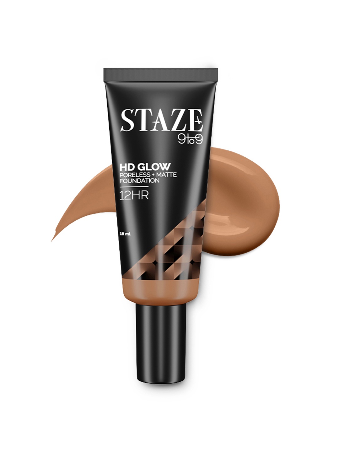 

STAZE 9to9 HD Glow Poreless + Matte Sweatproof Foundation 18 ml - Honey 300W, Brown