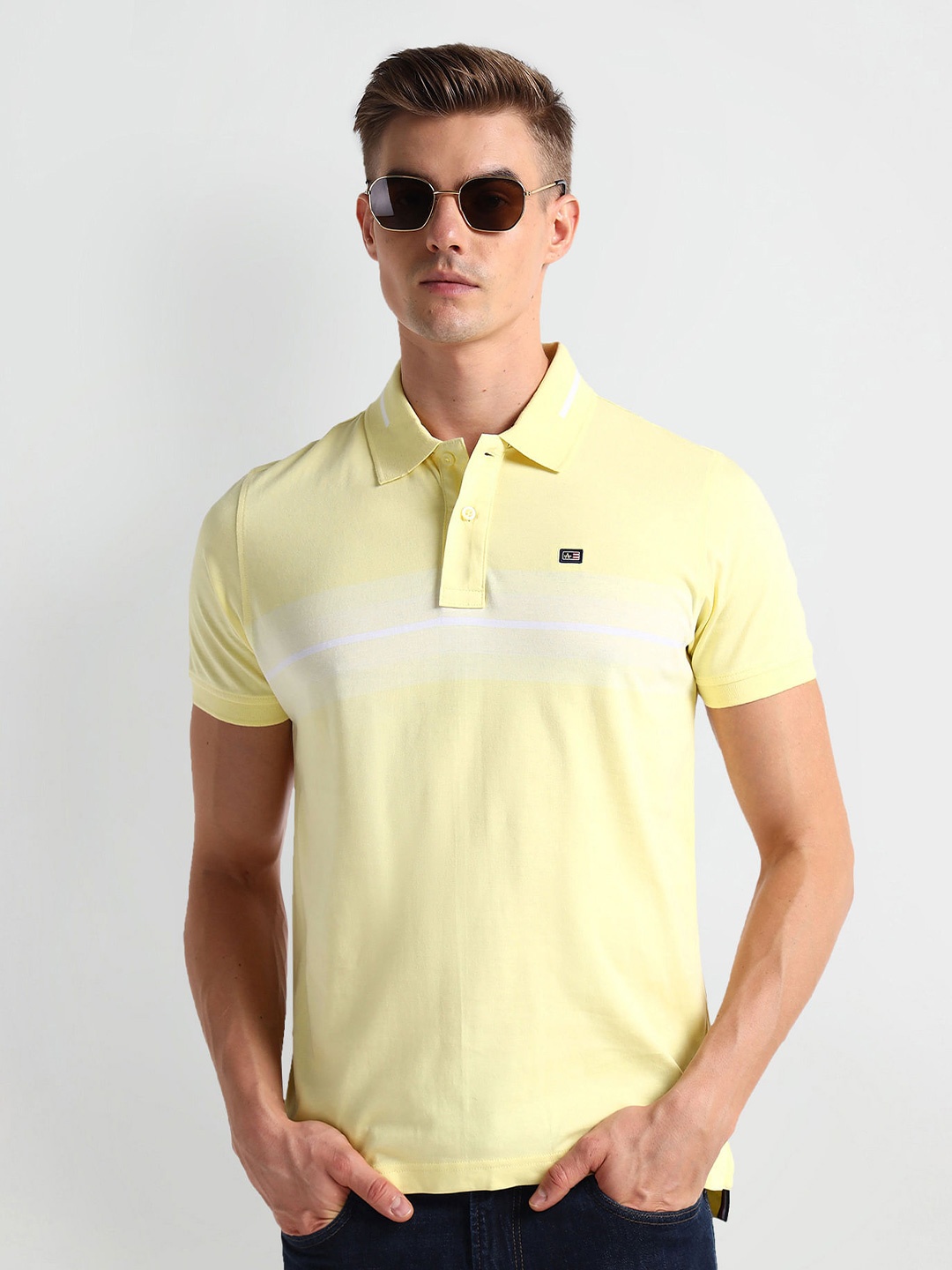 

Arrow Sport Polo Collar Short Sleeves T-shirt, Yellow