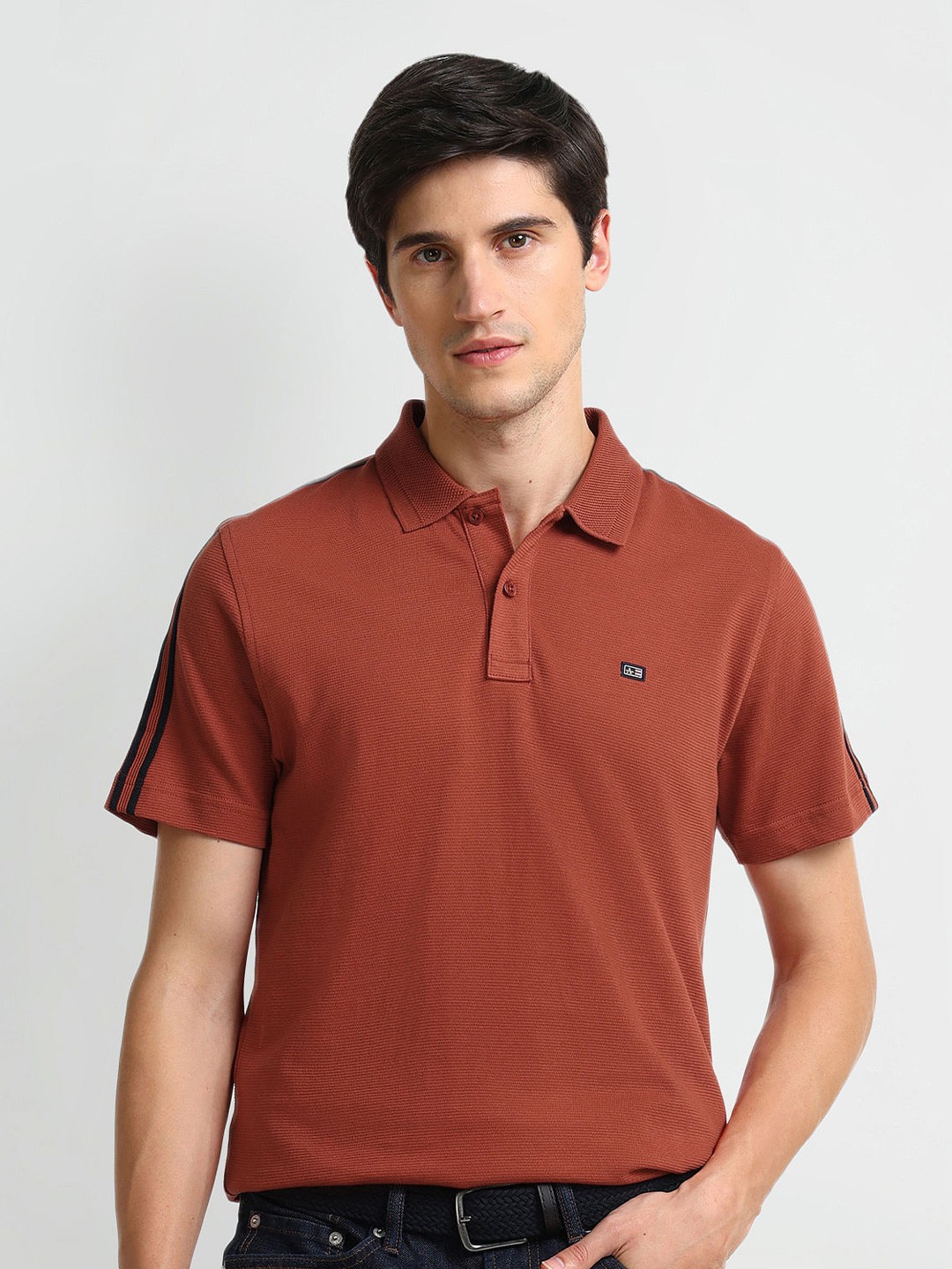 

Arrow Sport Polo Collar Cotton T-shirt, Red