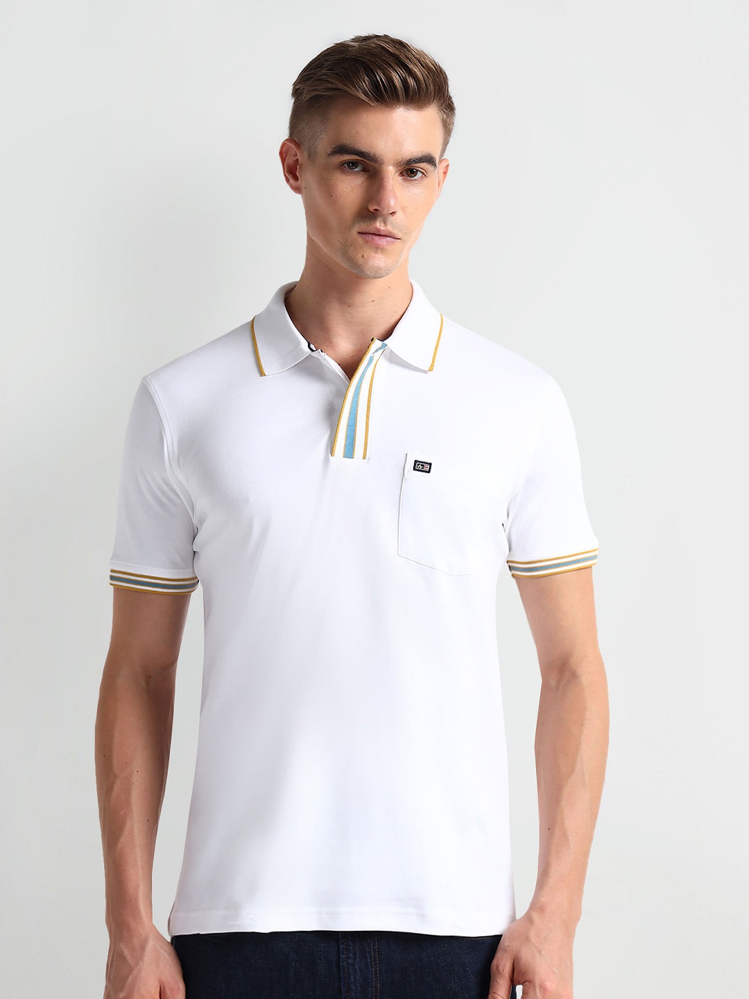 

Arrow Sport Polo Collar Short Sleeves T-shirt, White