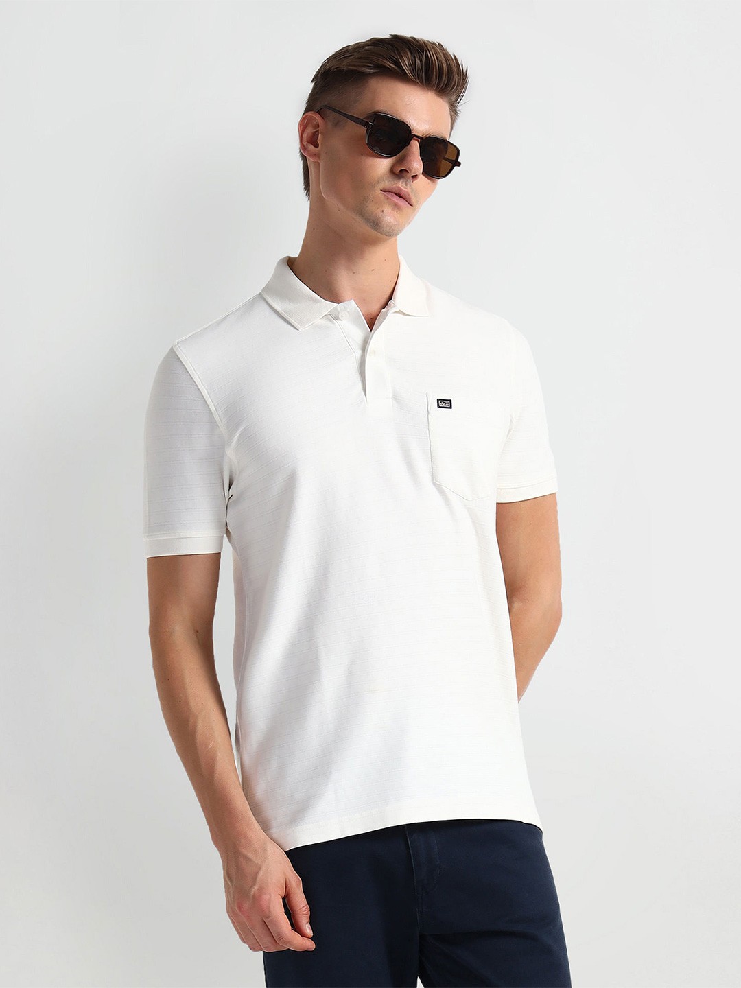 

Arrow Sport Polo Collar Short Sleeves T-shirt, White