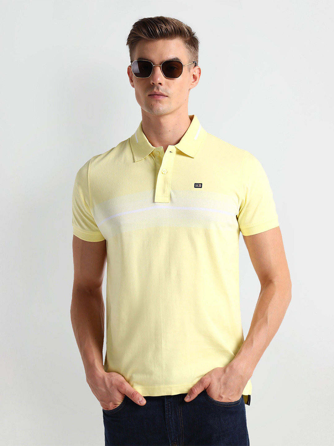 

Arrow Sport Polo Collar Short Sleeves T-shirt, Yellow