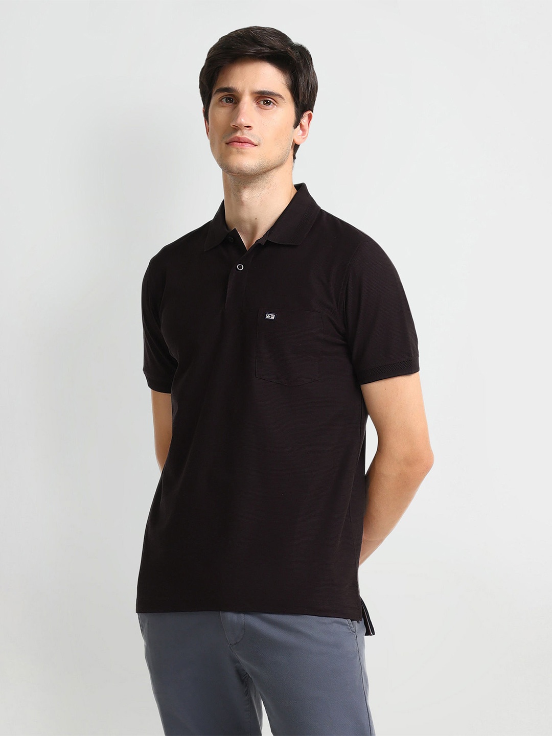 

Arrow Sport Polo Collar Short Sleeves Cotton T-shirt, Brown