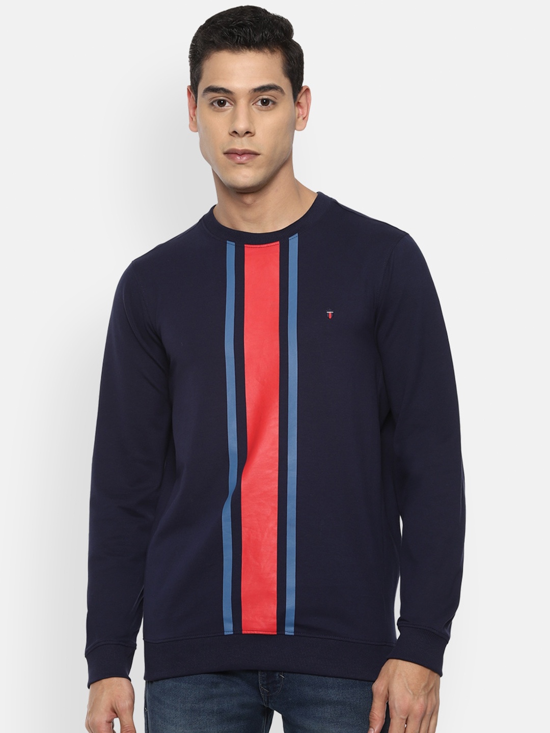 

Louis Philippe Sport Round Neck Pullover Sweatshirt, Navy blue