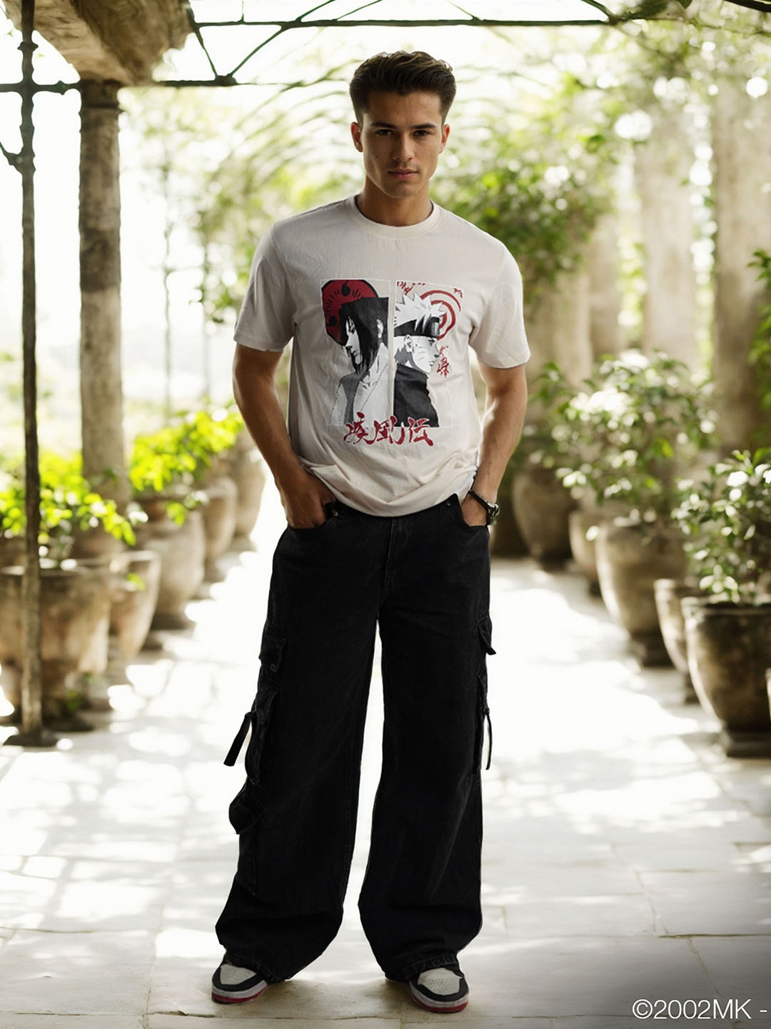 

Celio Naruto Printed Cotton T-shirt, Beige