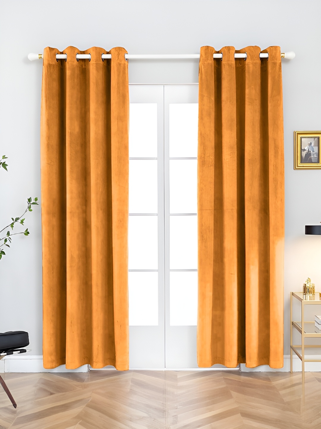 

Aura Rust 2 Pieces Room Darkening Door Curtain