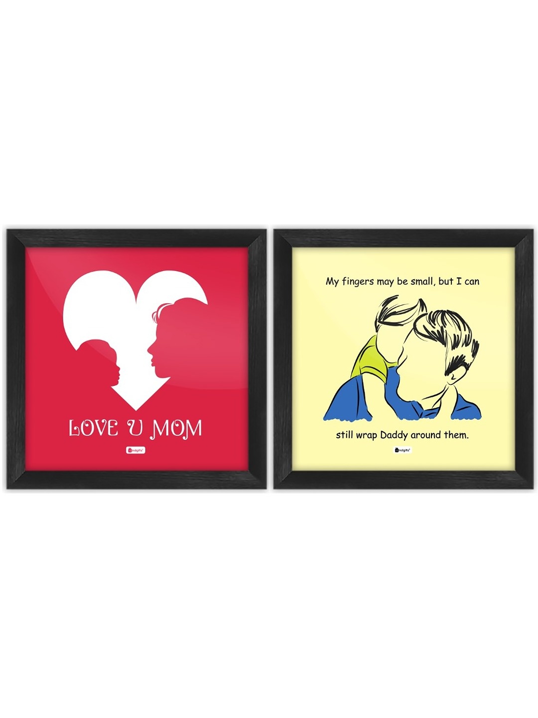 

Indigifts Red & Yellow 2 Pieces Printed Wooden Wall Art