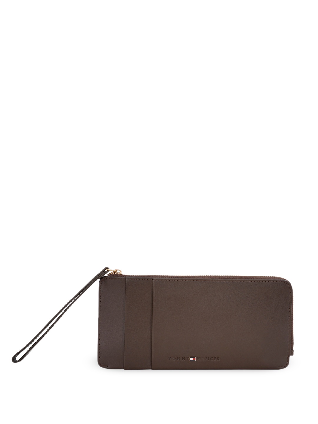 

Tommy Hilfiger Leather Zip Around Wallet, Brown