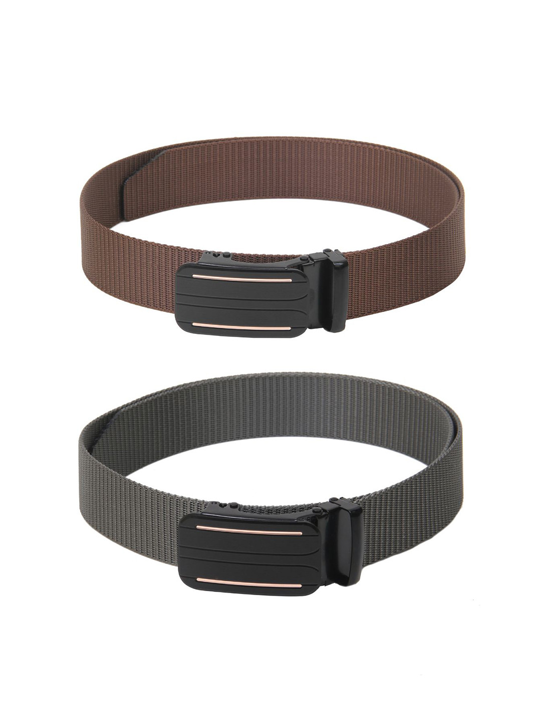 

Calvadoss Men Set of 2 Textured Belt, Brown