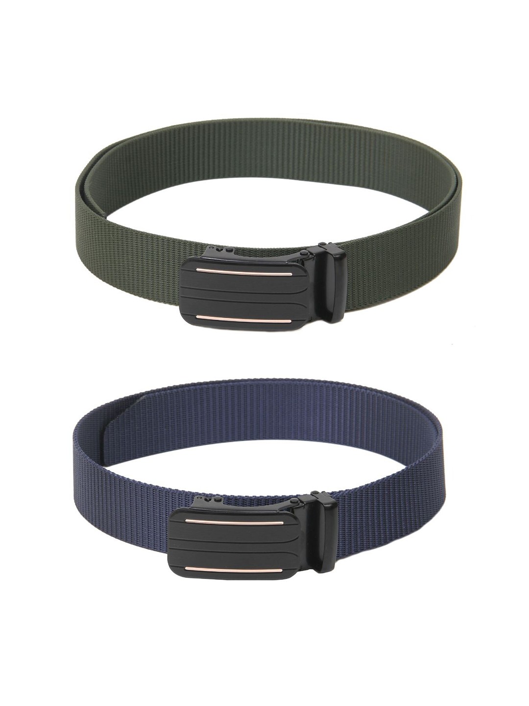 

Calvadoss Men Set of 2 Textured Belt, Green
