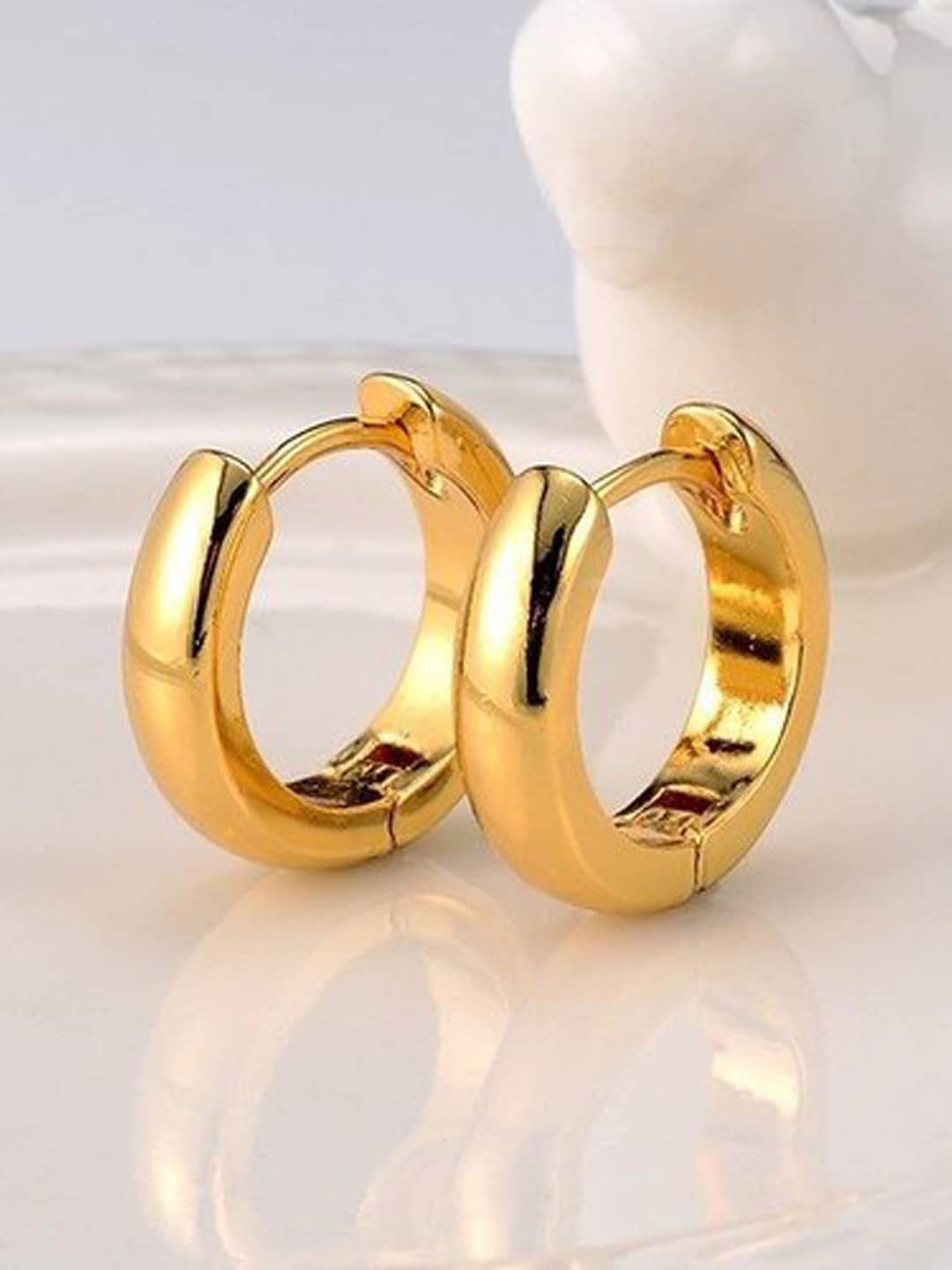 

VAGHBHATT Stainless Steel Hoop Earrings, Gold