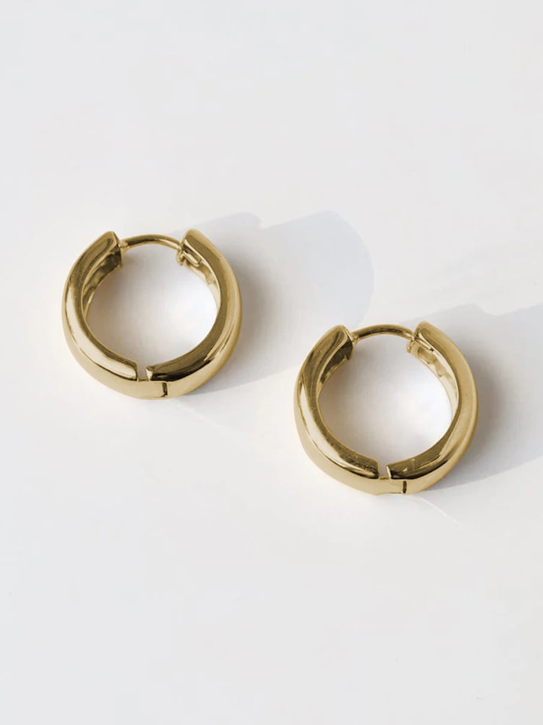 

VAGHBHATT Stainless Steel Hoop Earrings, Gold