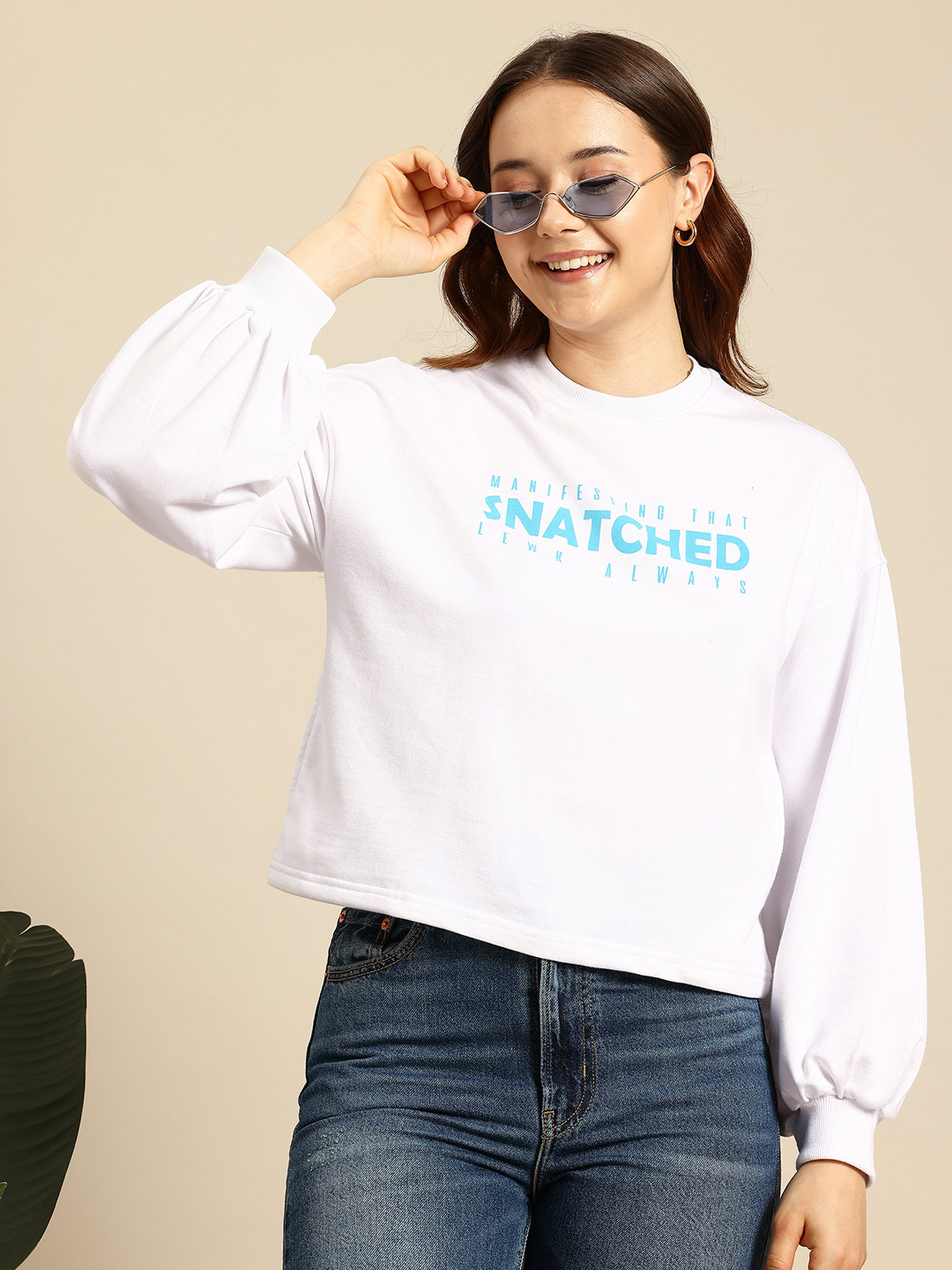 

Mast & Harbour Typography Printed Sweatshirt, White