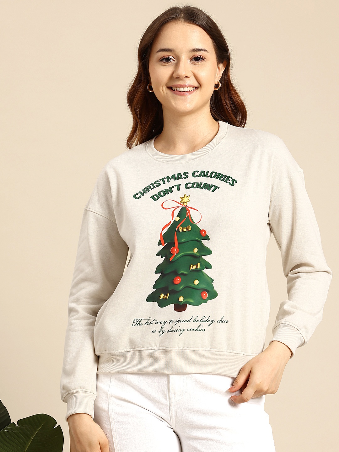 

Mast & Harbour Printed Sweatshirt, Off white