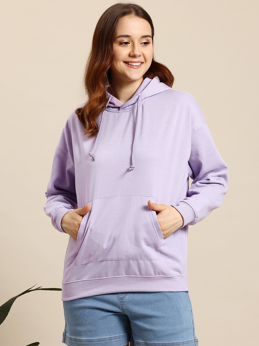 

Mast & Harbour Regular Fit Hooded Sweatshirt, Lavender