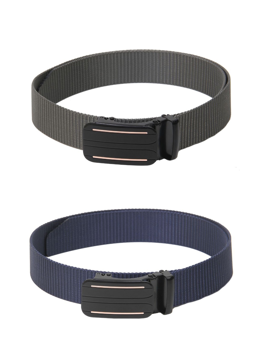 

Calvadoss Women Pack Of 2 Textured Belts, Grey