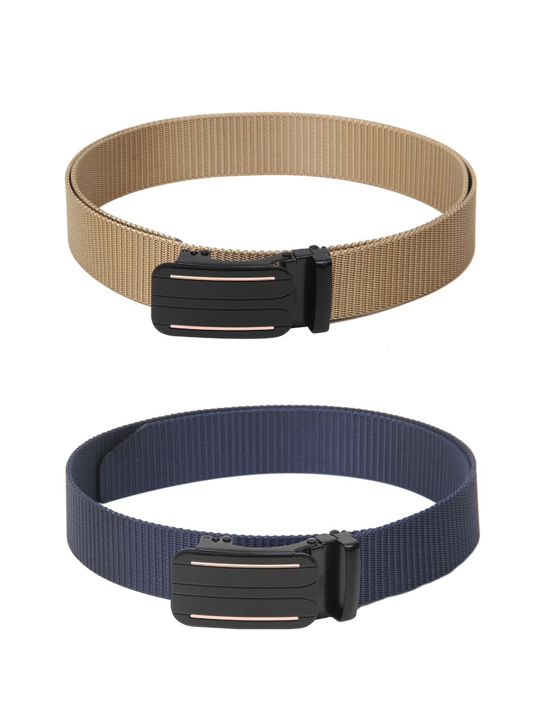 

Calvadoss Women Pack Of 2 Textured Belts, Beige