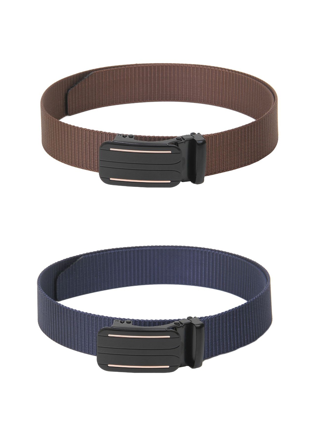 

Calvadoss Women Set of 2 Textured Belts, Brown
