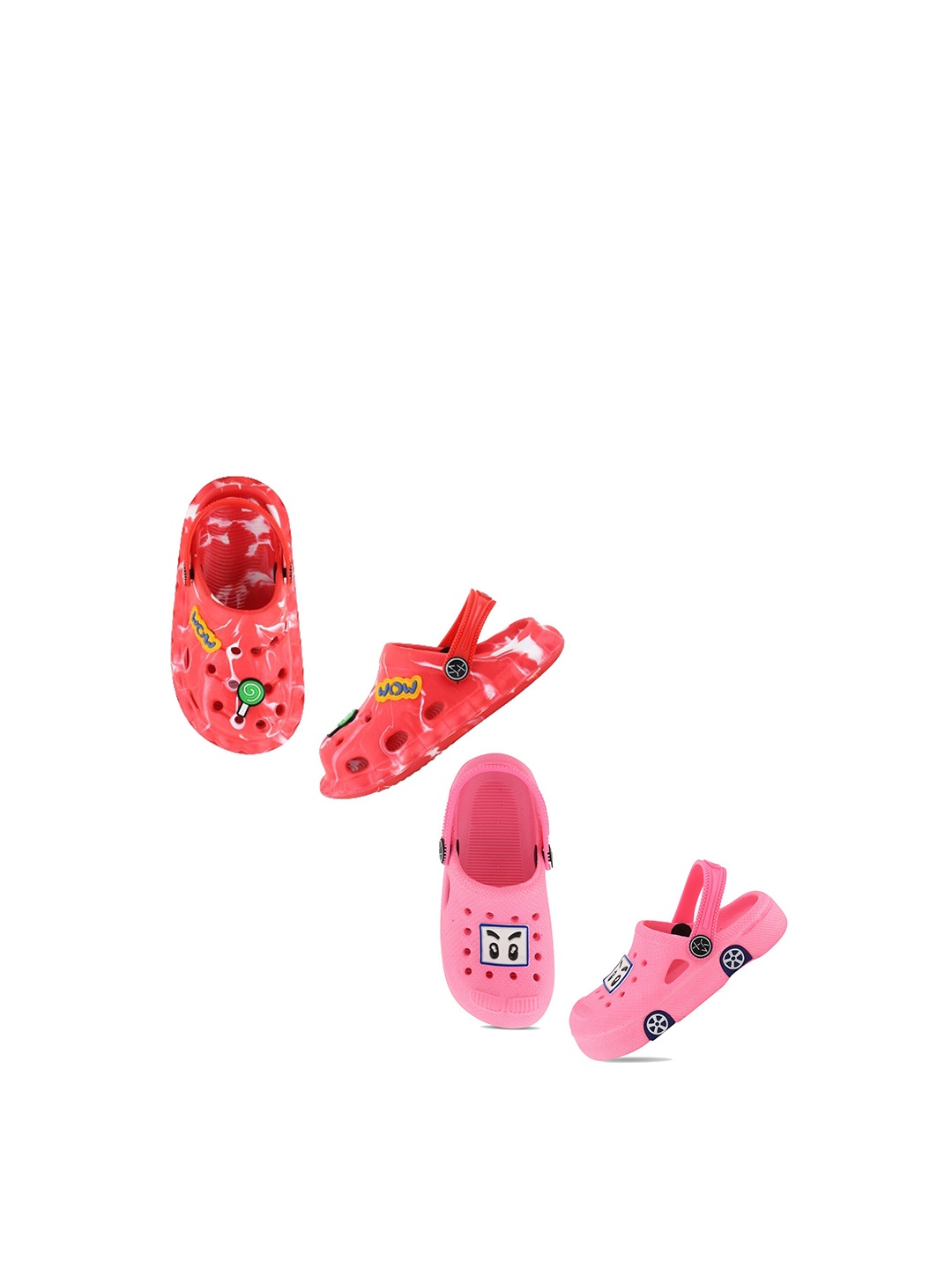 

Smartots Kids Pack Of 2 Printed Clogs, Red