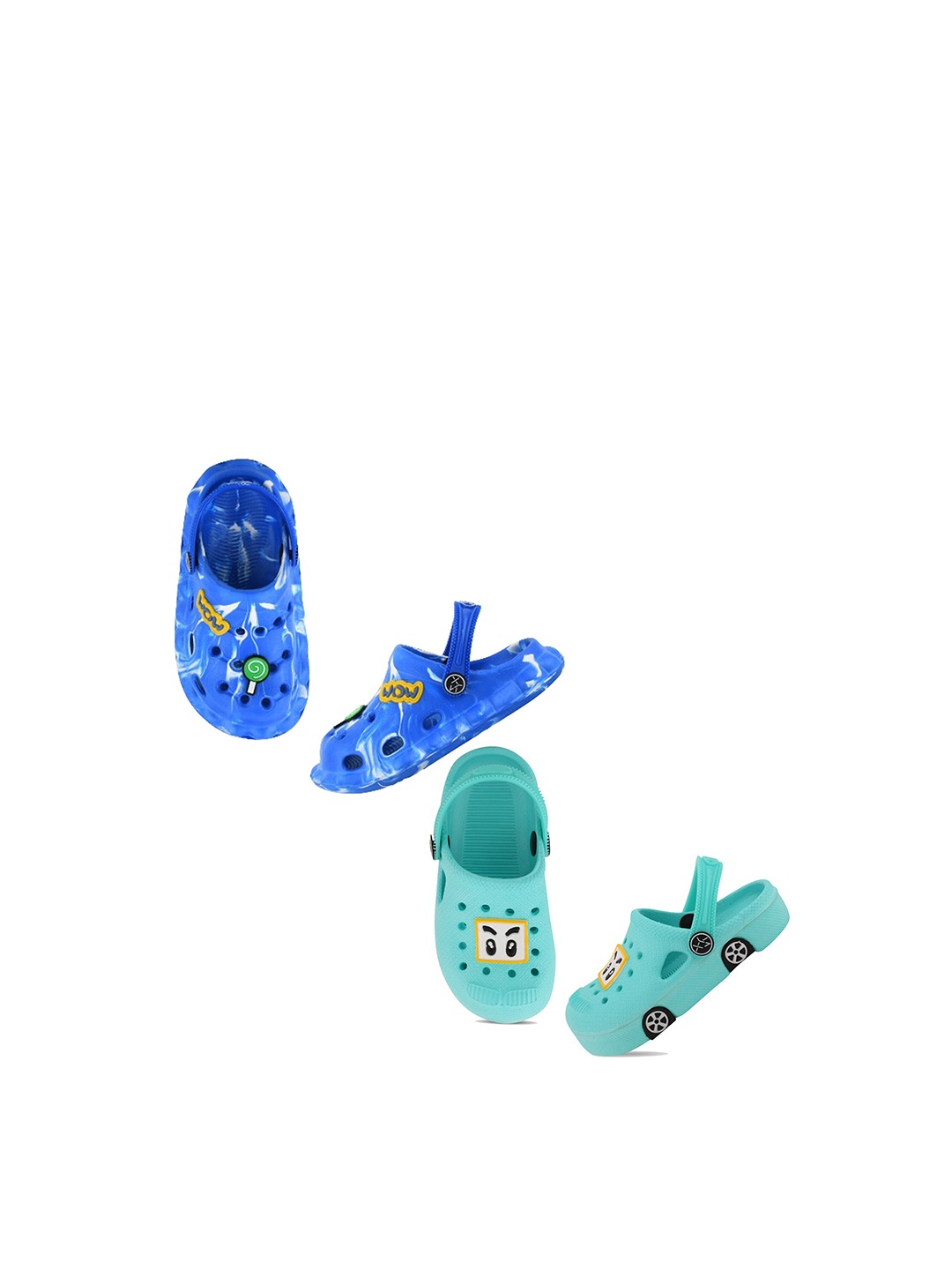 

Smartots Kids Pack Of 2 Printed Croslite Clogs, Blue