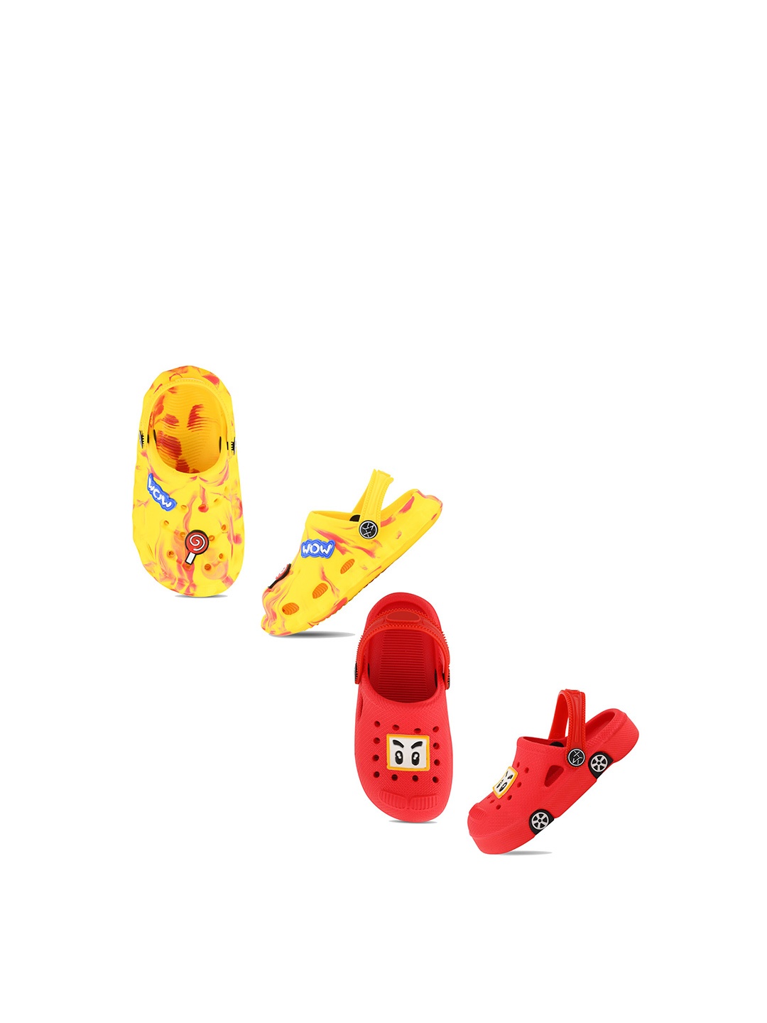

Smartots Kids Pack Of 2 Printed Clogs, Yellow