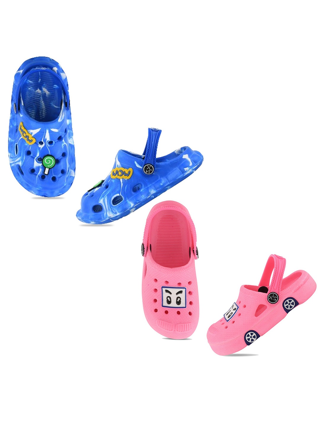 

Smartots Kids Pack Of 2 Printed Croslite Clogs, Blue