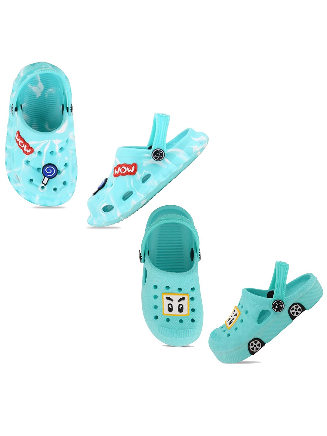 

Smartots Kids Pack Of 2 Printed Croslite Clogs, Blue