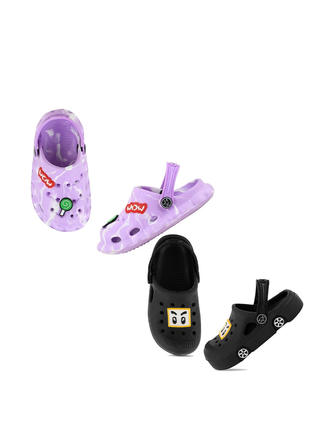 

Smartots Kids Pack Of 2 Printed Clogs, Lavender