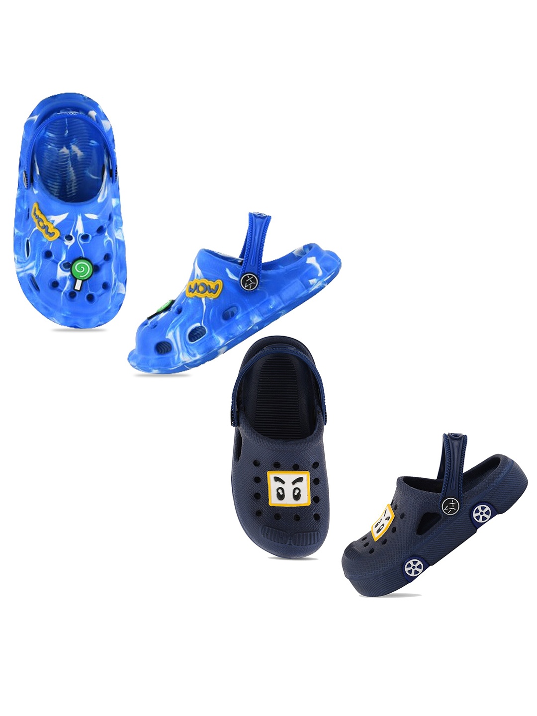 

Smartots Kids Pack Of 2 Printed Croslite Clogs, Blue