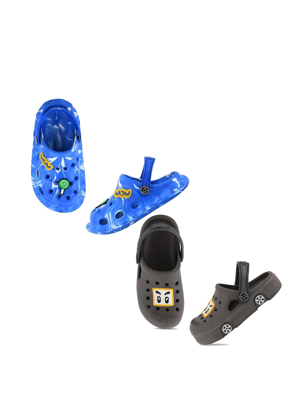 

Smartots Kids Pack Of 2 Printed Clogs, Blue