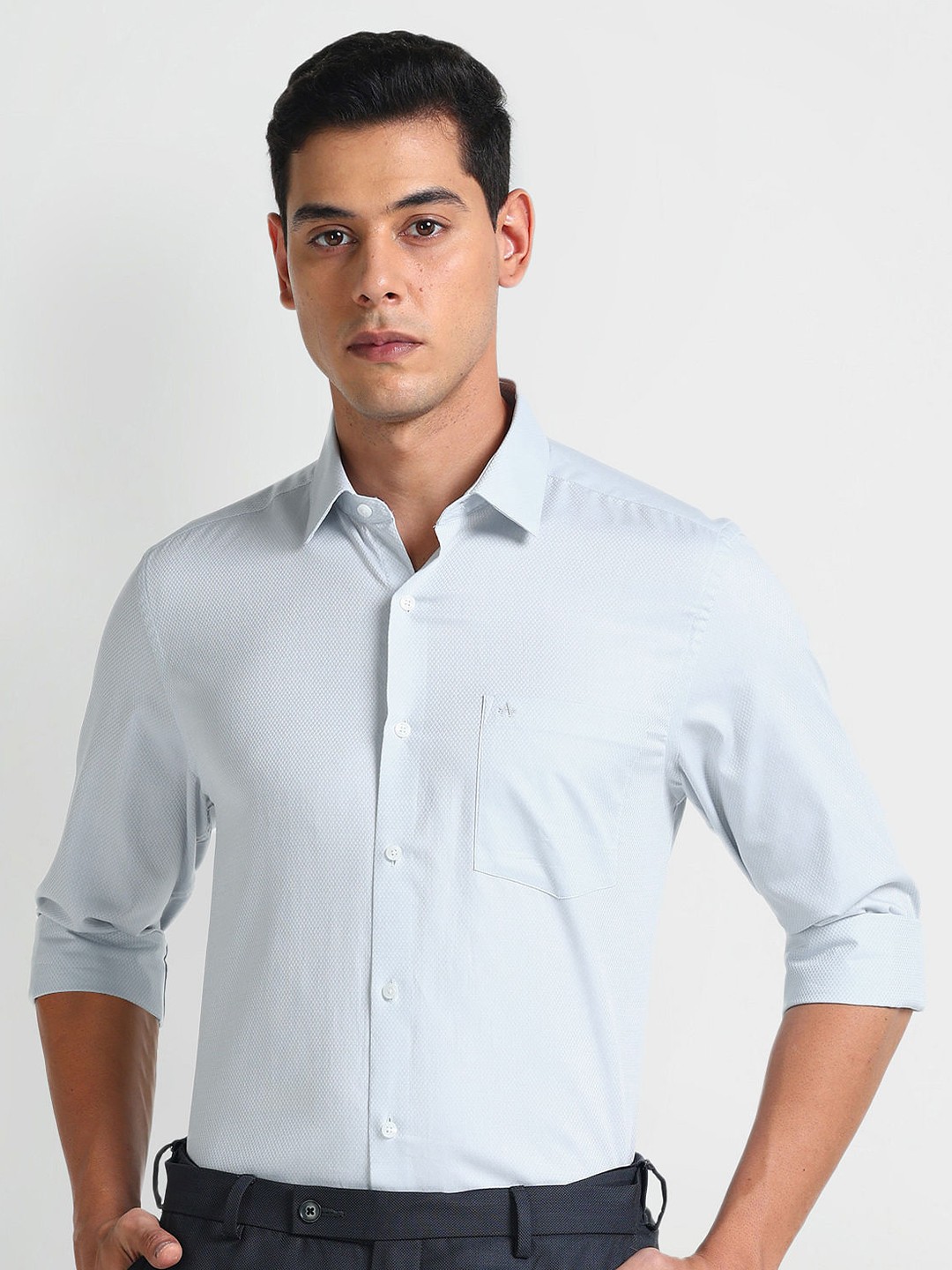 

Arrow Cotton Spread Collar Long Sleeves Formal Shirt, Grey