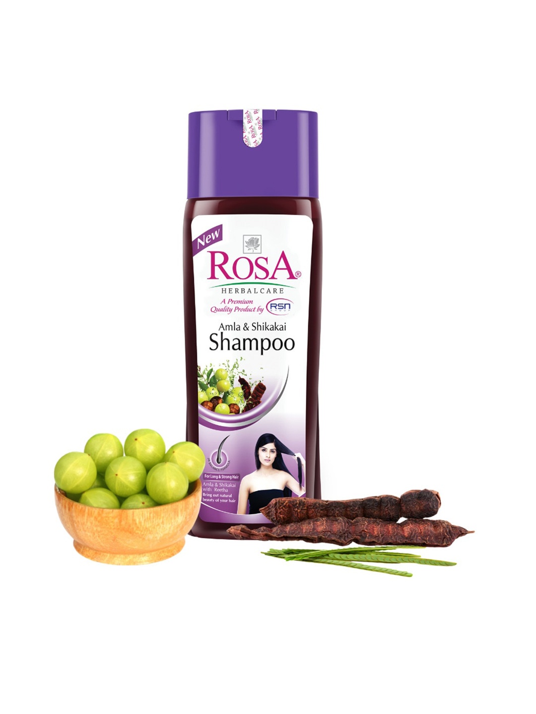 

ROSA Amla & Shikakai Shampoo With Reetha - 100ml, Purple