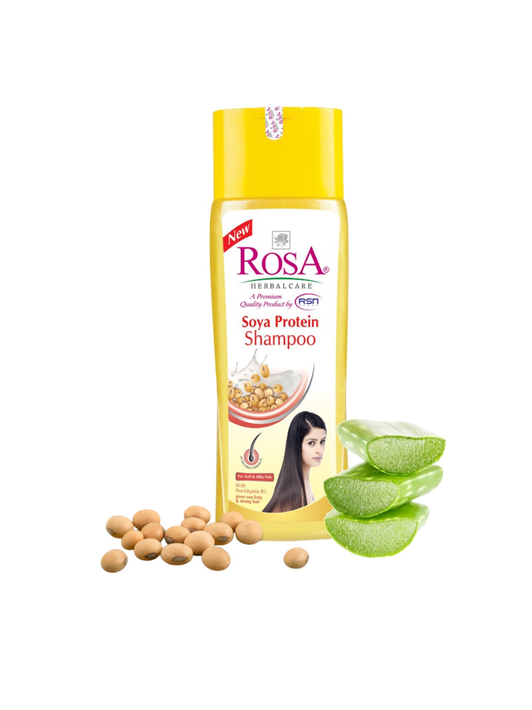 

ROSA Soya Protein Shampoo With Pro-Vitamin B5 For Soft & Silky Hair - 500ml, Yellow