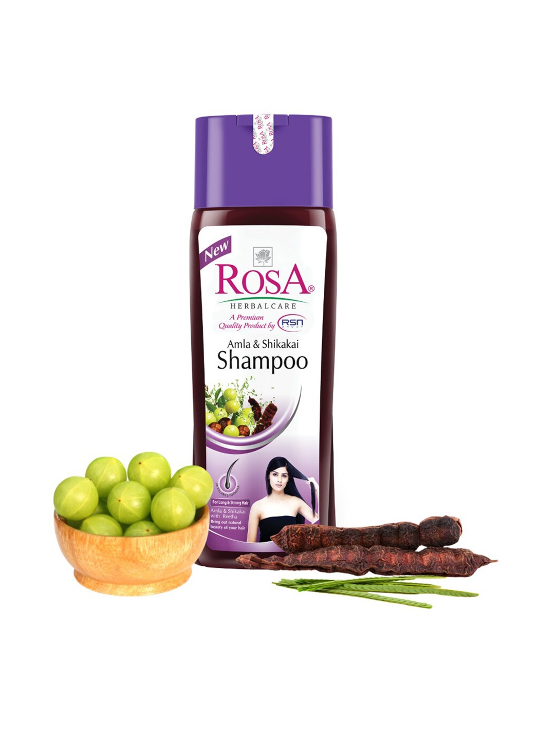 

ROSA Amla & Shikakai Shampoo With Reetha For Long & Strong Hair - 1L, Purple