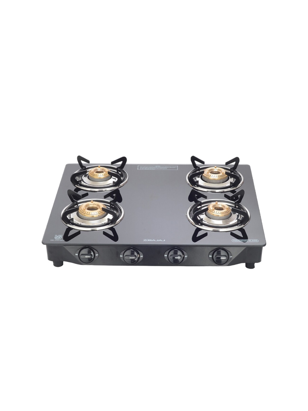 

Bajaj Black 4 Burner Glass Top Gas Stove