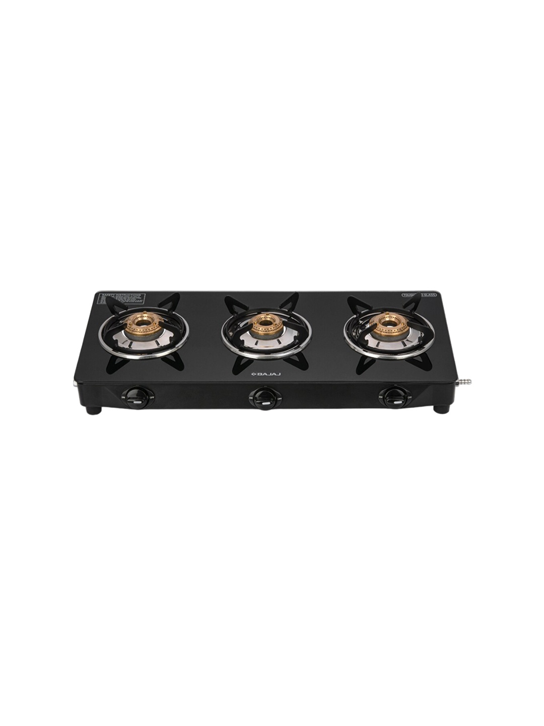 

Bajaj Black UCX 3B Powder Coated Glasstop 3 Burner Gas Stove