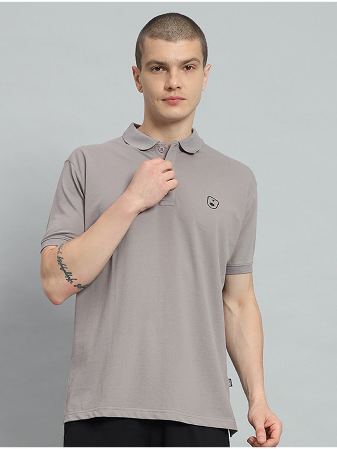 

GRIFFEL Polo Collar Cotton T-shirt, White