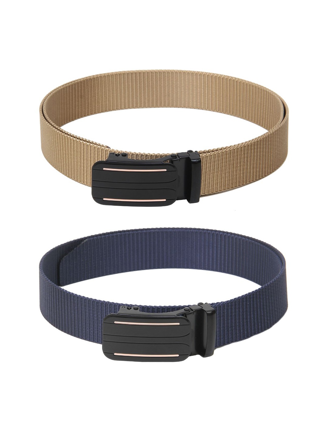 

Calvadoss Boys Set of 2 Textured Belts, Beige