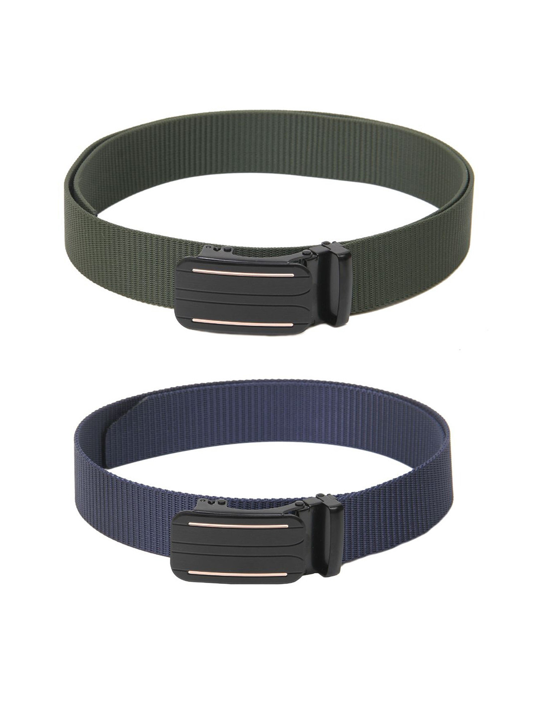 

Calvadoss Boys Set of 2 Textured Belts, Green