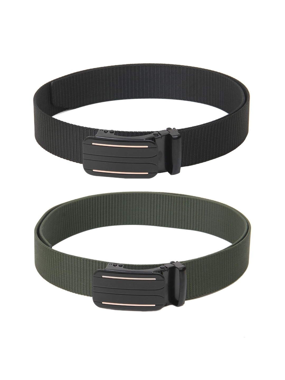 

Calvadoss Boys Set Of 2 Textured Belt, Black