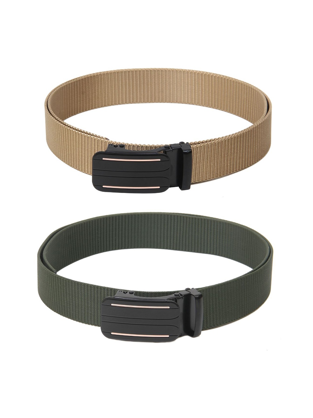 

Calvadoss Boys Set of 2 Textured Belts, Beige