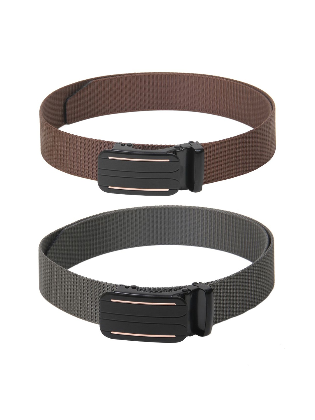 

Calvadoss Girls Set of 2 Textured Belts, Brown