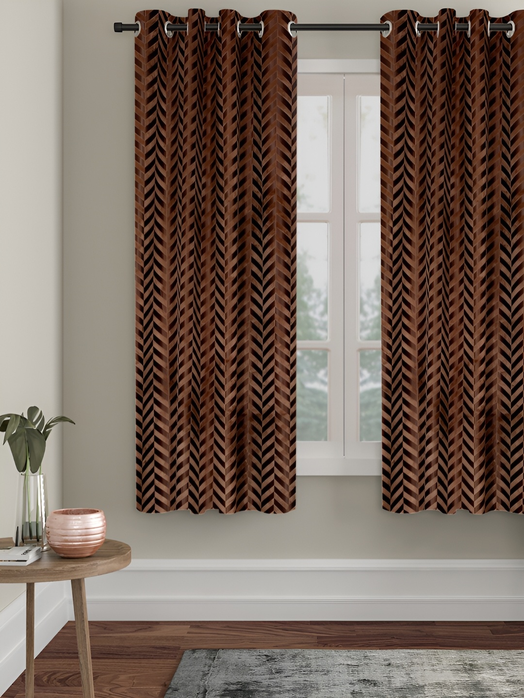 

SOKNACK Brown Black Out Window Curtain