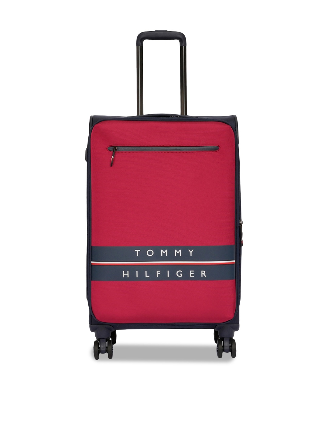 

Tommy Hilfiger Soft Sided Suitcase Trolley Bag, Red